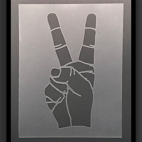 Skeleton Hand Peace Sign Stencil Buy 2 Get 1 Free Mix Etsy