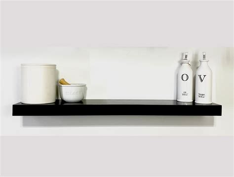 Black Floating Shelves, Floating Shelf Black, Modern Floating Shelves, Black Wood Floating ...