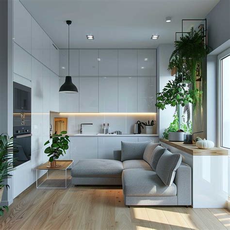 Very Small Open Plan Kitchen Living Room Ideas With Island Bed ... 