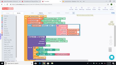 Save User Profile To Firebase Database Questions About Thunkable