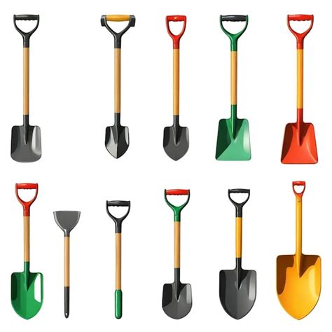 Premium Vector | Shovel vector set white background isolated a high