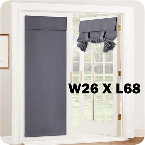 Privacy Door Curtains for Door Window, French Gray Door Curtains