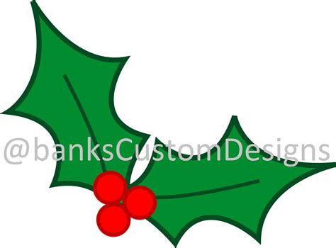 Holly SVG - Etsy