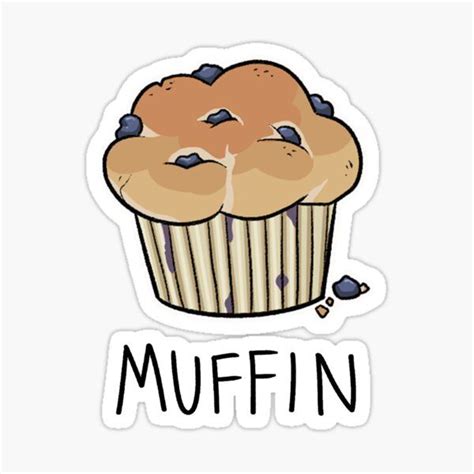 Dessert Stickers Redbubble Blue Berry Muffins Muffins Muffin Cartoon