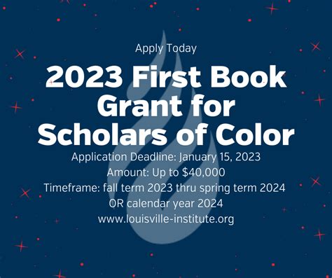 First Book Grant For Scholars Of Color Louisville Institute