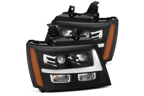 2007 2013 GM SUV AlphaRex PRO Series Projector Headlights Black 880284