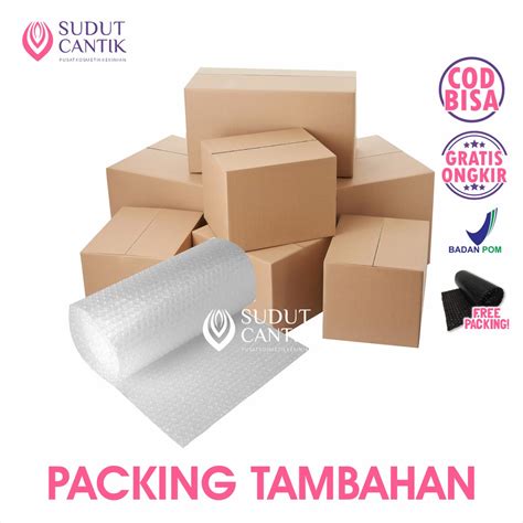 Jual Sudut Cantik Extra Bubble Wrap Kardus Tebal Packing Tambahan