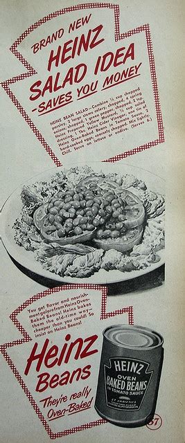 Heinz Beans Salad Recipe Vintage 1949 Advertisement