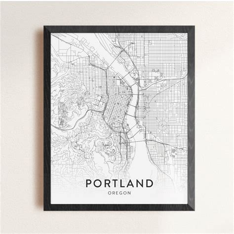 Portland Street Map | Street map, All poster, Prints