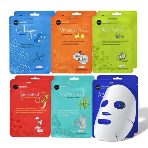 Celavi Essence Facial Face Mask 6x2 Sheet Korea Skin Care Moisturizing