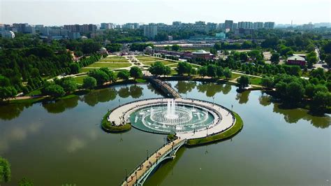 Top view of fountain in pond and historical palace. Creative. Amazing