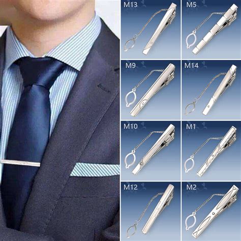 Dirkes Metal Silver Colour Tie Clip For Men Wedding Tie Closure Clip