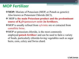 MOP Fertilizer Manufacturing and Technology.pptx