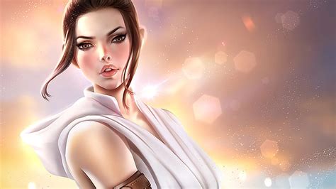 Rey Fanart Rey Star Wars Artist Artwork Digital Art HD Wallpaper