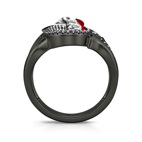 Jeulia Everlasting Love Skull Couple Sterling Silver Ring Jeulia My