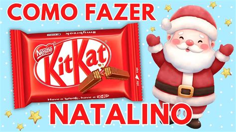 Como Fazer Lembrancinha de NATAL Rótulo para KIT KAT personalizado