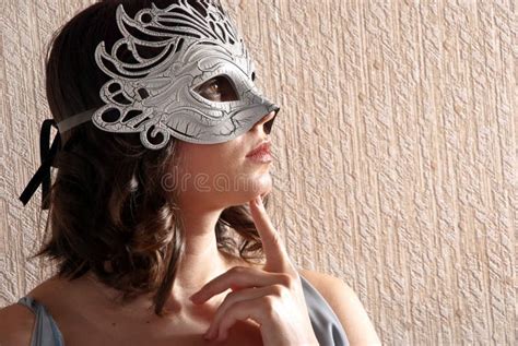 Woman In Masquerade Mask Stock Photo Image Of Glamour