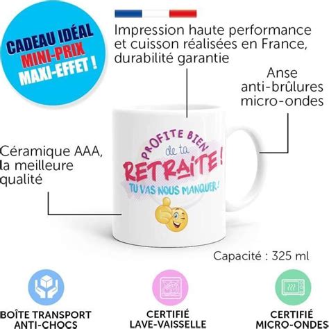 Humour Profite Retraite Tasse Message Dr Le Coll Gue Id E Cadeau