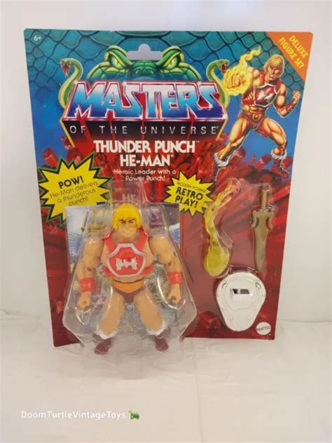 Masters Of The Universe Origins Thunder Punch He Man Deluxe Action