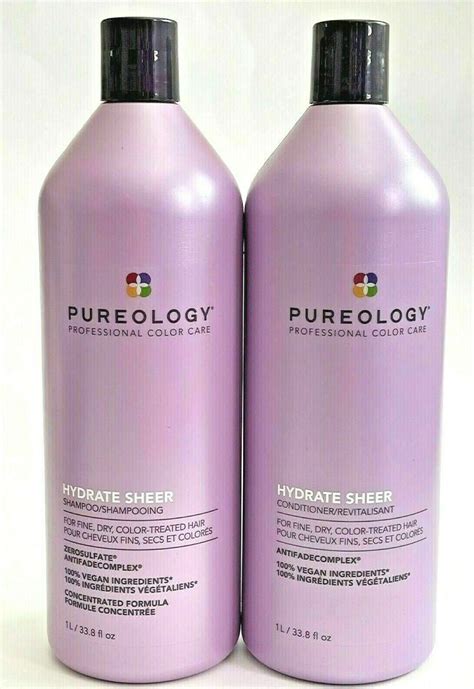 Pureology Hydrate Sheer Shampoo And Conditioner Sealed 338 Oz Liter Duo Set 884486335630 Ebay