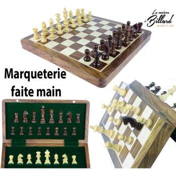 Coffret En Bois Jeux D Echec Et Jeu De Dames Avec Plumiers Sp Cialiste