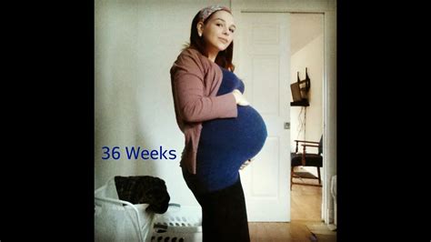 36 Weeks Pregnant Belly YouTube