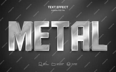 Premium PSD | Metal text effect