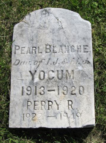 Pearl Blanche Yocum M Morial Find A Grave