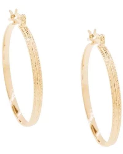 Aros Argolla En Oro K Laminado Para Mujer Dorado Labrado