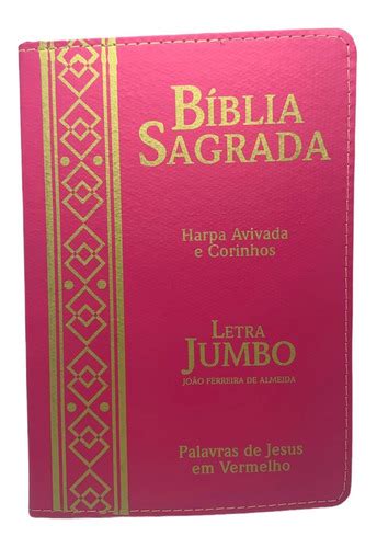 Biblia Jumbo Letra Extra Gigante E Harpa C Índice Pink Parcelamento