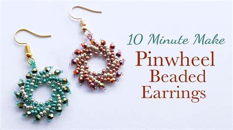 Pinwheel Earrings Diy Beaded Earrings Super Easy Tutorial Youtube