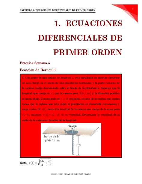 Practica Semana Ii Capitulo Ecuaciones Diferenciales De