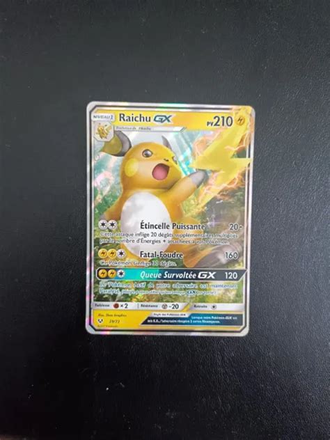 CARTE POKÉMON RAICHU GX 29 73 SL3 5 Soleil Lune Légendes Brillantes