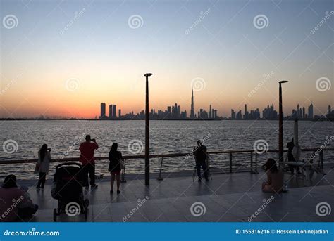 Dubai Slyline From Dubai Creek Harbour And Dubai Canal To Downtown And