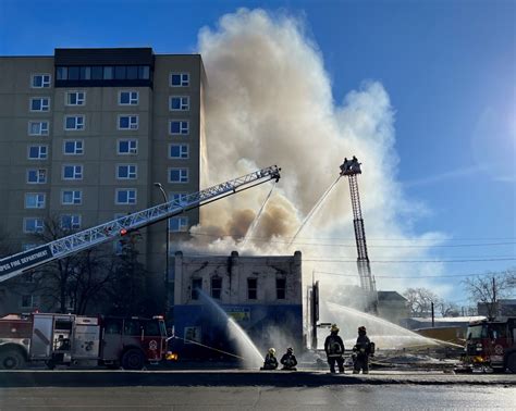 Main Street Closed Between Higgins And Dufferin As Crews Battle Fire