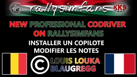 Rallysimfans Installer Un Copilote Modifier Les Notes Youtube