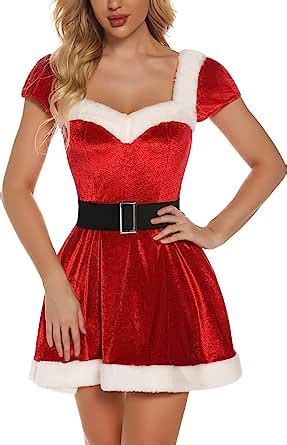 Aranmei Christmas Lingerie For Women Sexy Santa Babydolls Dress Chemise