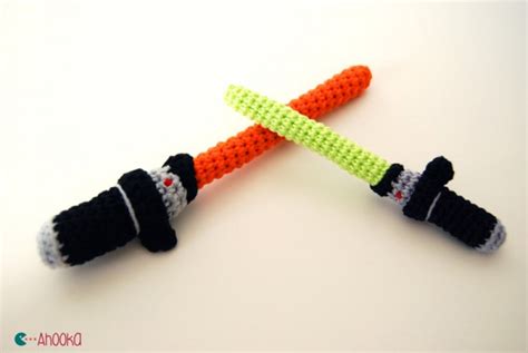 Crochet Star Wars Lightsaber Free Amigurumi Pattern Ahookamigurumi