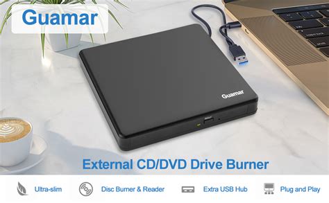 Guamar External Cd Dvd Drive Usb C Cddvd Rw Dvd Player Cd Rom