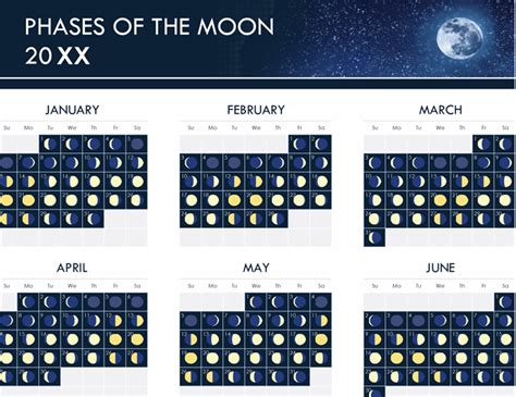 Printable Calendar With Moon Phases