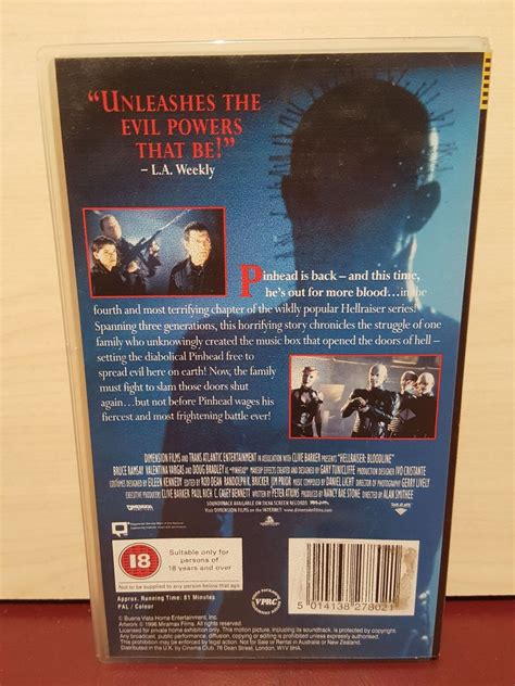 Hellraiser Bloodline Horror Pal Vhs Video Tape T Ebay