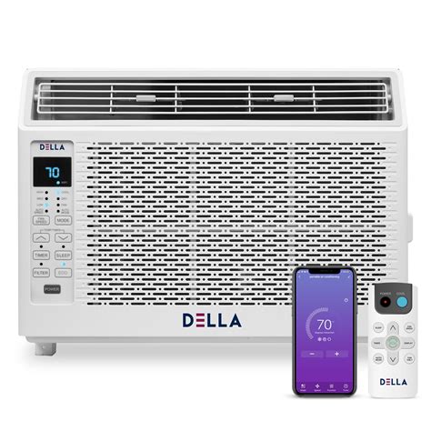 Della 6000 Btu 115v 60hz Energy Saving Window Air Conditioner Whisper Quiet Ac Unit With Wifi