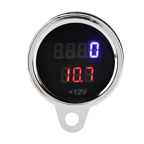 12V DC Motorrad Drehzahlmesser 2 In 1 LED Digital Voltmeter