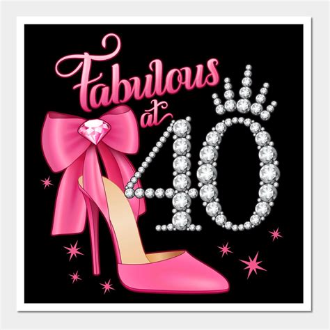 40th Birthday. Fabulous at 40 women, ladies by inclipart | Happy ...