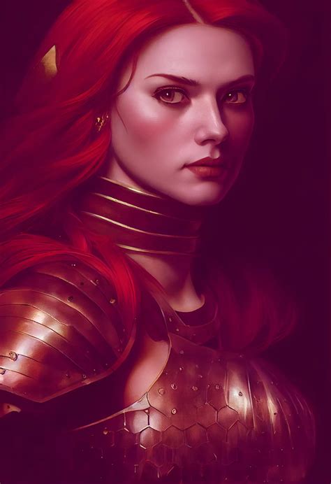 Red Sonja Portrait Ai Art Gallery