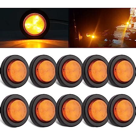 Amazon 10Pcs 2 Inch Round LED Trailer Side Marker Clearance Lights