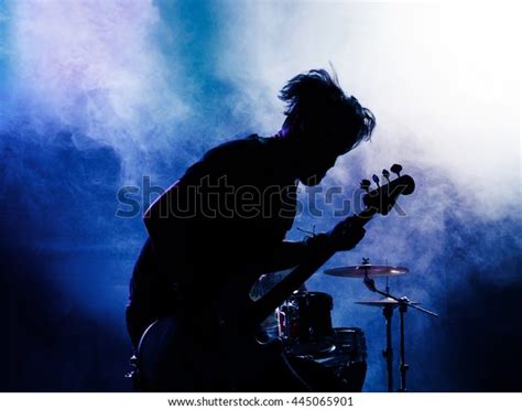 Rock Band Performs On Stage Guitarist Stock Photo Edit Now