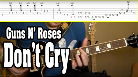 Guns N Roses Don T Cry Guitar Tutorial W TABS YouTube