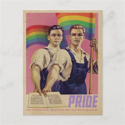 Vintage Shout It Pride Postcard Zazzle Lgbt Posters Postcard Pride