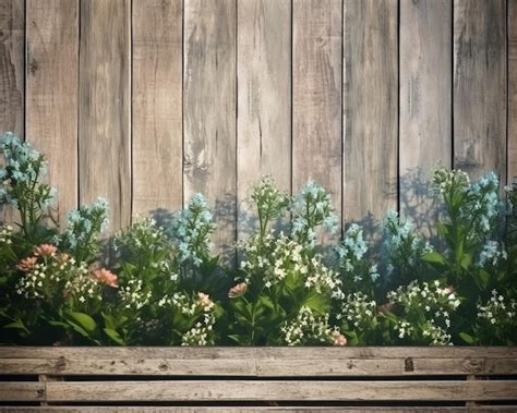 Premium AI Image | A painting of flowers on a fence